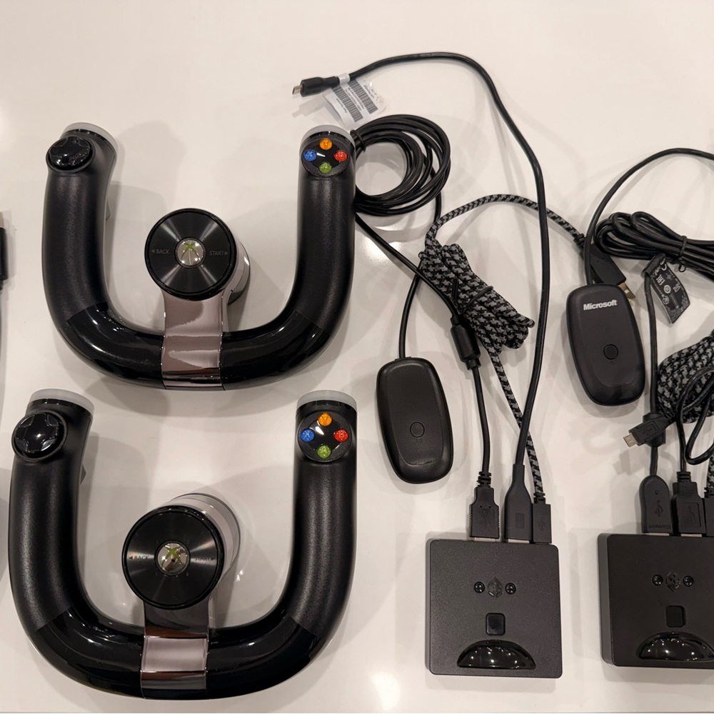 Xbox 360 Wireless Speed Wheels & Collective Minds Drive Hubs (2 sets)